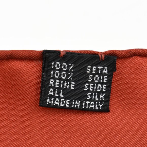 GIVENCHY: Red/Multicolor, 100% Silk Twill Scarf rq - Picture 6 of 7